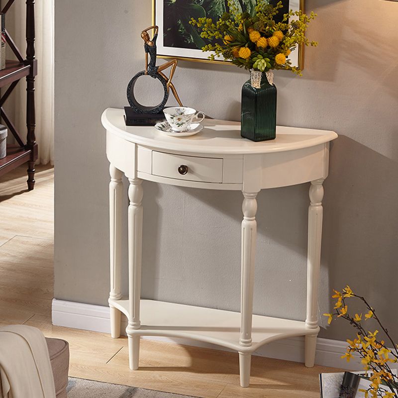 4 Legs Mid-Century Modern Wood Console Table with Single Drawer Clearhalo 'Console Tables' 'console_tables' 'Entry & Mudroom Furniture' 'furn' 'furn_console_tables' 'Furniture' 1200x1200_6eb5adf7-9894-427e-8cf5-e8403be45c9e