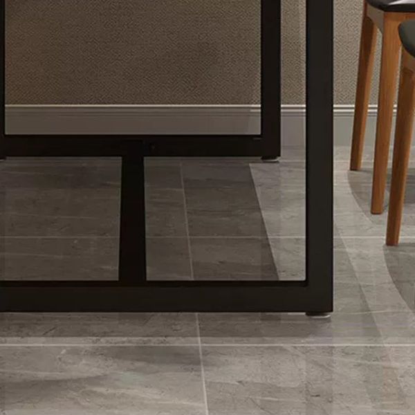 Rechteckig massives Holz Esstisch moderne Möbel mit Stahlbasis für die Küche