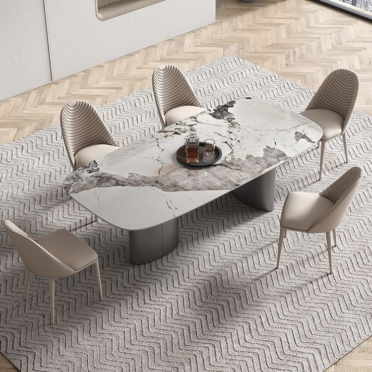 Modern Sintered Stone Top Dining Set Rectangle 1/4/5/6 Pieces Dining Table with Chairs Clearhalo 'Dining Room Sets' 'Dining Tables & Seating' 'dining_room_set' 'furn' 'furn_dining_room_set' 'Furniture' 'furniture_dining_room_set' 'Kitchen & Dining Furniture' 1200x1200_6eb63cca-d5c8-47eb-a24e-471829479c16
