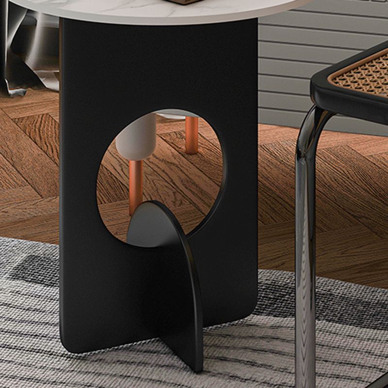 Mid-Century Round Side End Table Metal Abstract End Table for Living Room Clearhalo 'Coffee & Accent Tables' 'End & Side Tables' 'end_side_tables' 'furn' 'furn_end_side_tables' 'Furniture' 'Living Room Furniture' 1200x1200_6eb99f35-bc93-4488-85d4-187fb3b14cfb