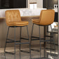 Faux Leather Bar Stools Industrial Metal Patio Bar Stool with Black Legs Clearhalo 'Bar Furniture' 'Bar Stools' 'bar_stools' 'furn' 'furn_bar_stools' 'Furniture' 'Kitchen & Dining Furniture' 1200x1200_6ebad193-d875-42d2-b3bd-6409678fa9fc