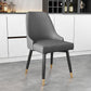 Glam Metal Dining Armless Chairs PU Leather Dining Parsons Chairs for Restaurant Clearhalo ' kitchen&dining_furn' 'Dining Chairs' 'Dining Tables & Seating' 'dining_chair' 'furn' 'furn_dining_chair' 'Furniture' 'furniture_dining_chair' 'Kitchen & Dining Furniture' 'kitchen' 1200x1200_6ebc2499-62c2-4c35-b733-87ddab5a607c