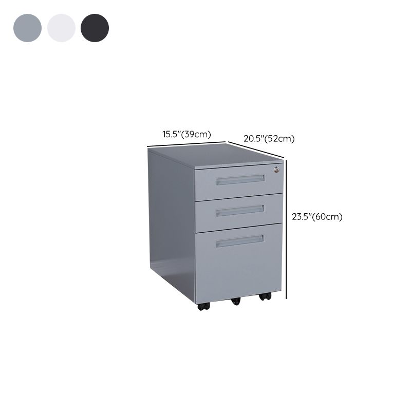 Moderne Metallschrank -Verriegelungsschubladen -Aktenschrank mit Rizinus