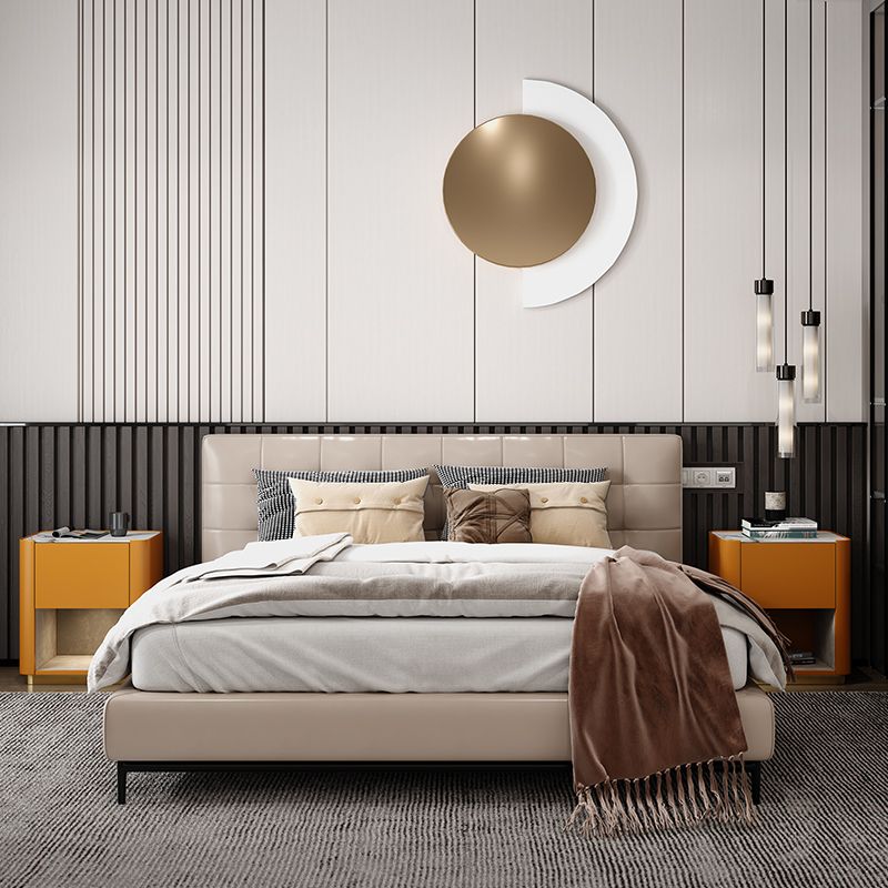 Moderna de madera maciza y cajón nocturno de pizarra.