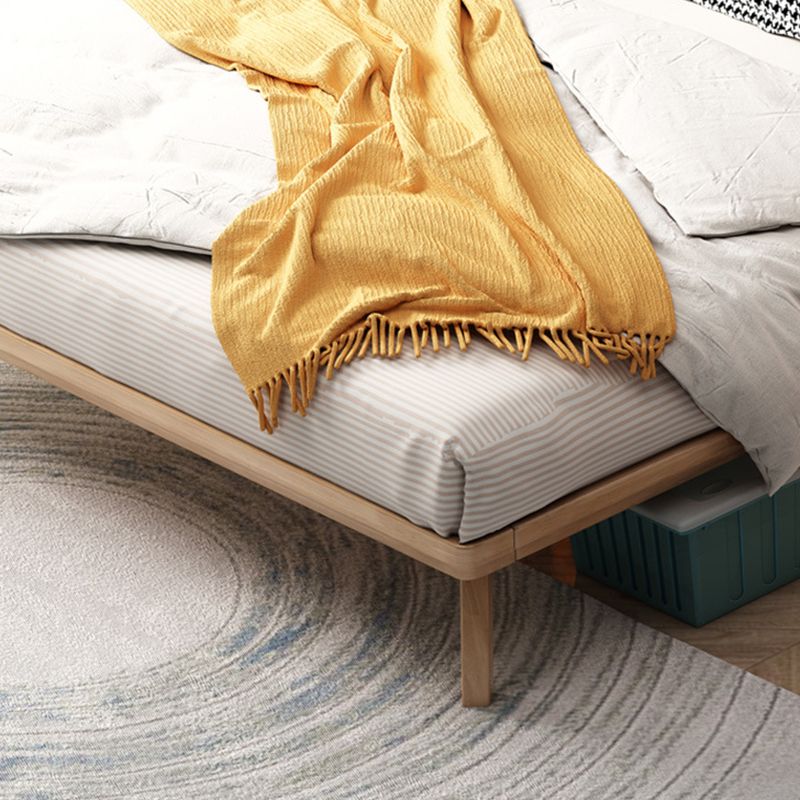 Vast hout platform bedframe rubberwood platform bed in natuurlijk