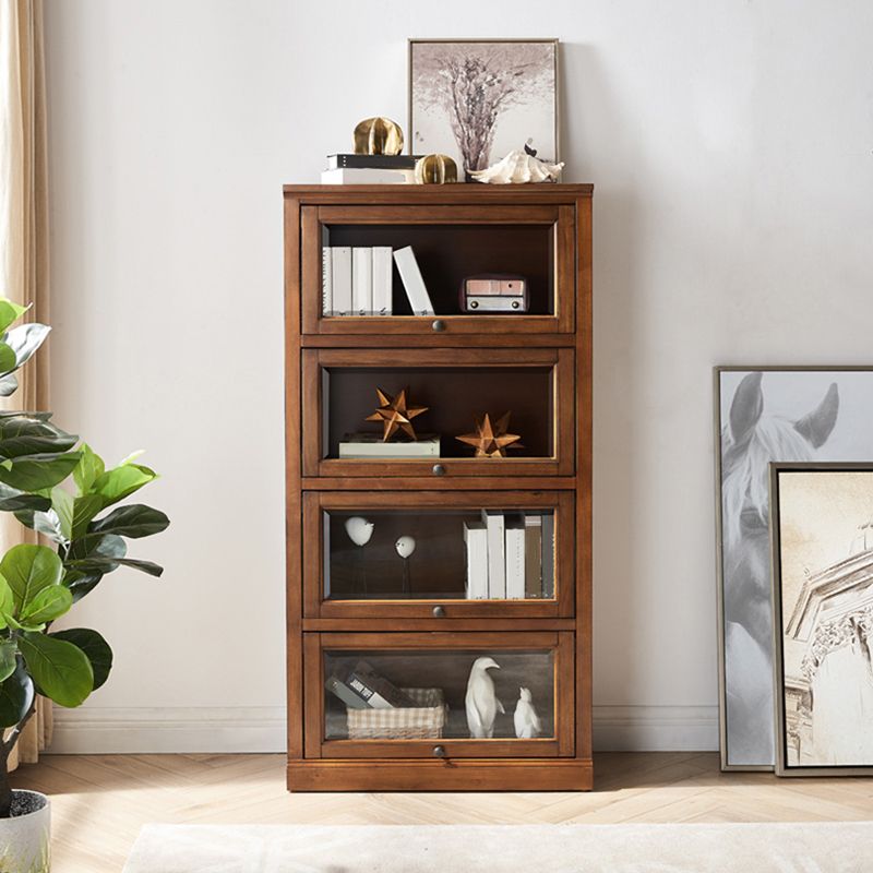 Solid Wood Standard Bookcase Contemporary Vertical Bookcase with Glass Doors Clearhalo 'Bookcases' 'furn' 'furn_bookcases' 'Furniture' 'furniture_bookcases' 'kitchen' 'kitchen_bookcases' 'Living Room Furniture' 'Office Furniture' 1200x1200_6ebf946a-4564-46b0-9219-93699736d336