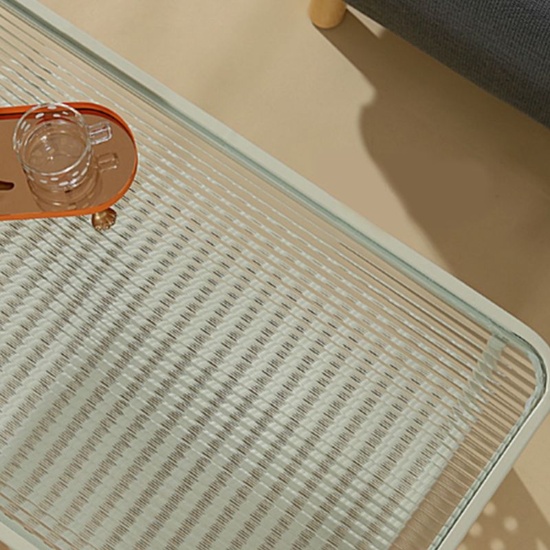 Four Legs Glass Coffee Table Shelf Included Geometric Single Cocktail Table Clearhalo 'Coffee & Accent Tables' 'Coffee Tables' 'coffee_tables' 'furn' 'furn_coffee_tables' 'Furniture' 'Living Room Furniture' 1200x1200_6ebfc7f1-be89-4f2e-af63-e0eeac88277d