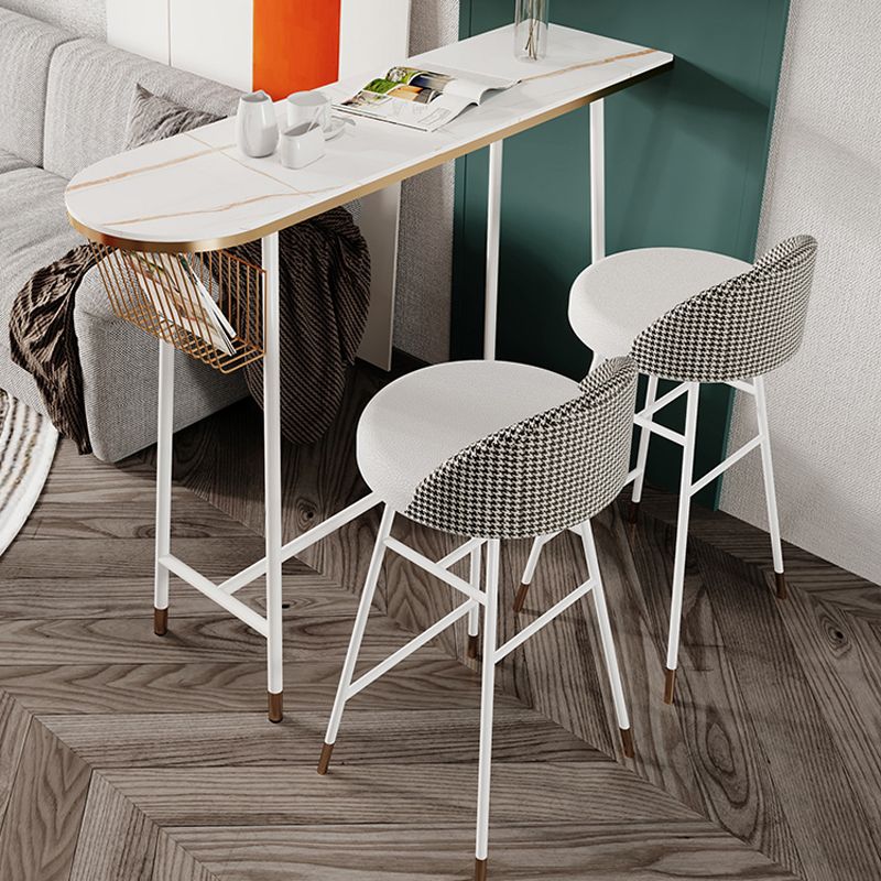 Glam 1/2/3 Pieces Pub Dining Set Living Room Metal and Stone Bar Pub Table Set Clearhalo 'Bar Furniture' 'furn' 'furn_home_bar_bar_sets' 'Furniture' 'Home Bars & Bar Sets' 'home_bar_bar_sets' 'Kitchen & Dining Furniture' 1200x1200_6ebfca8f-0c4e-435a-a9df-78c18008d606