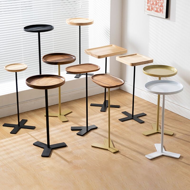 Table de l'extrémité latérale de style contemporain piédestal de canapé rond