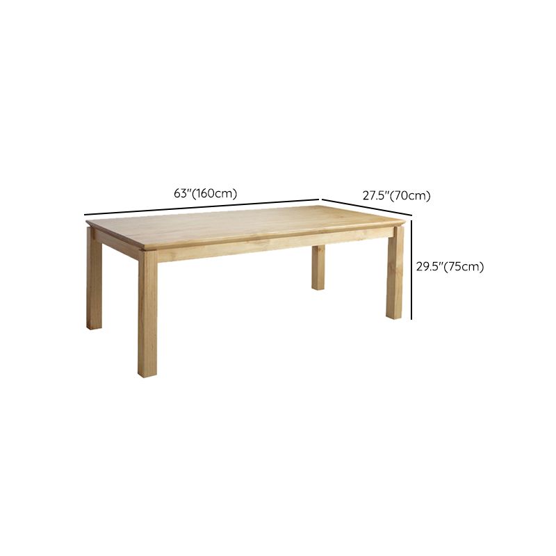 Set da pranzo in legno in solido moderno 1/2/5/7 pezzi Finitura naturale Dinette con sedie in legno