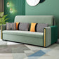 36.22"H Square Arm Sleeper Glam Styled Sleeper Sofa Bed in Green
