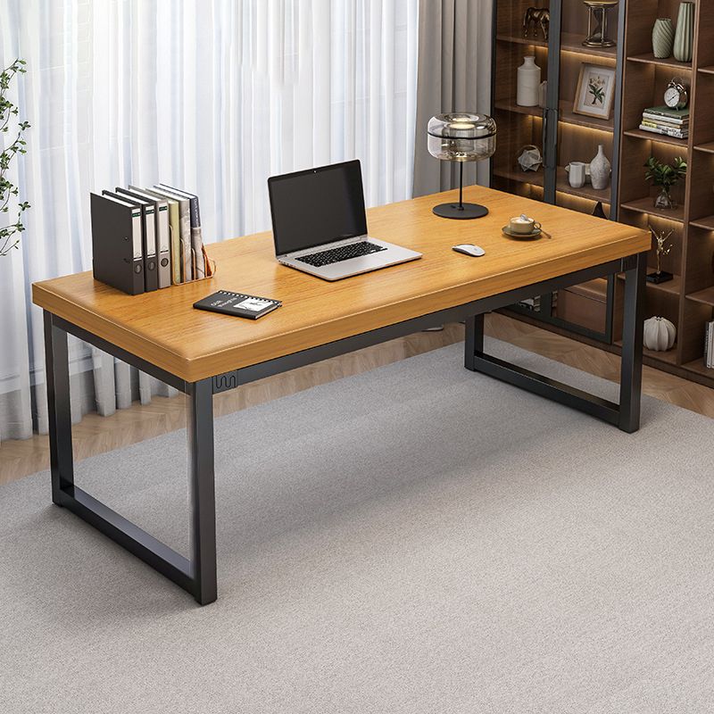 Escritorio de oficina contemporáneo de madera escritorio de computadora antiguo con patas de metal