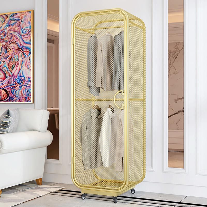 Metal Wardrobe Industrial Style Bedroom Rectangular Wardrobe Closet