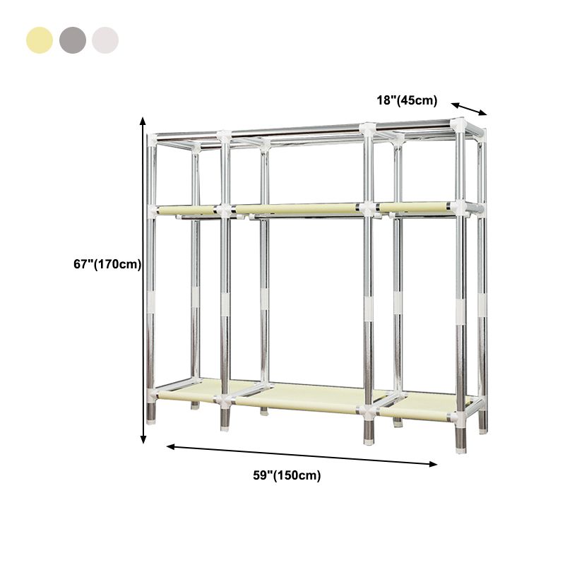 Armadio in metallo armadio del guardaroba in stile contemporaneo Armaia con asta di abbigliamento per casa