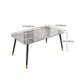 Modern Stone Rectangle Dining Table 1/5/7 Pieces Dining Set for Dining Room