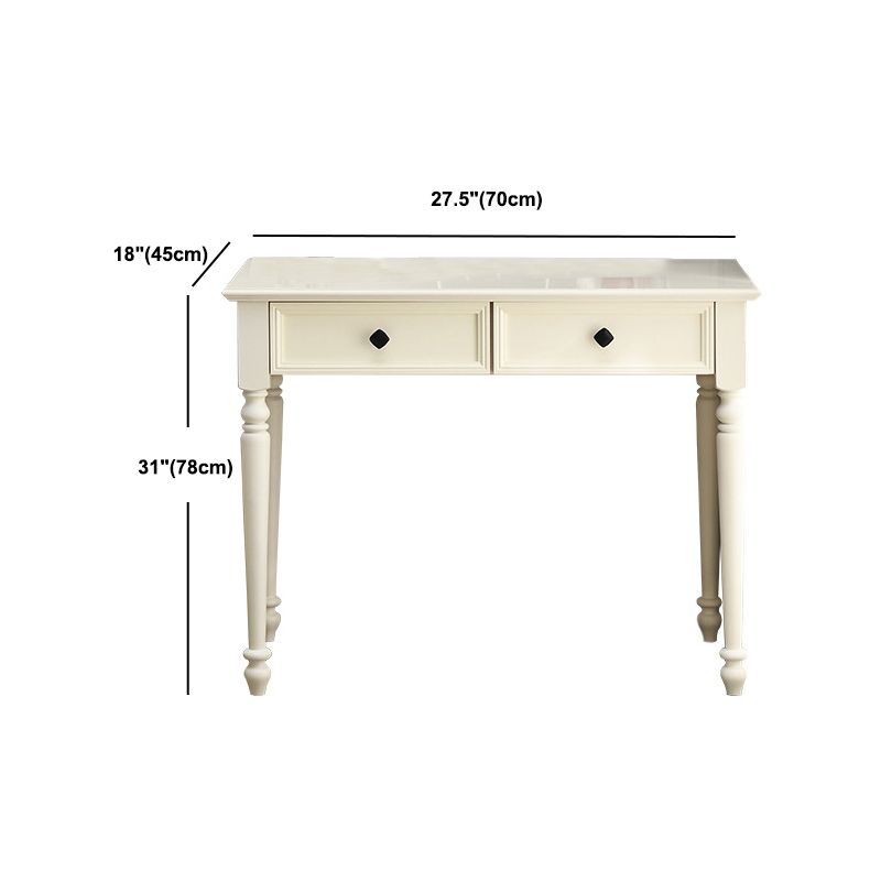 Contemporary Makeup Dressing Table With Drawers White 17.71" W x 30.70" H Clearhalo 'Bedroom Furniture' 'furn' 'furn_makeup_vanities' 'Furniture' 'Makeup Vanities' 'makeup_vanities' 1200x1200_6ecf848e-c7b4-4829-ae27-b7fae14551fb