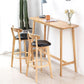 Moderner Bistro-Bartisch, rechteckiger Massivholz-Bartisch für Zuhause