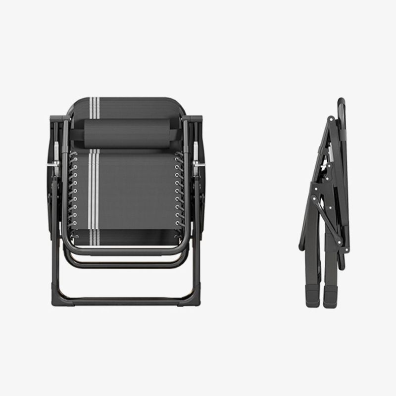 Sedia reclinabile in metallo con braccio sedia pieghevole contemporanea per camera da letto