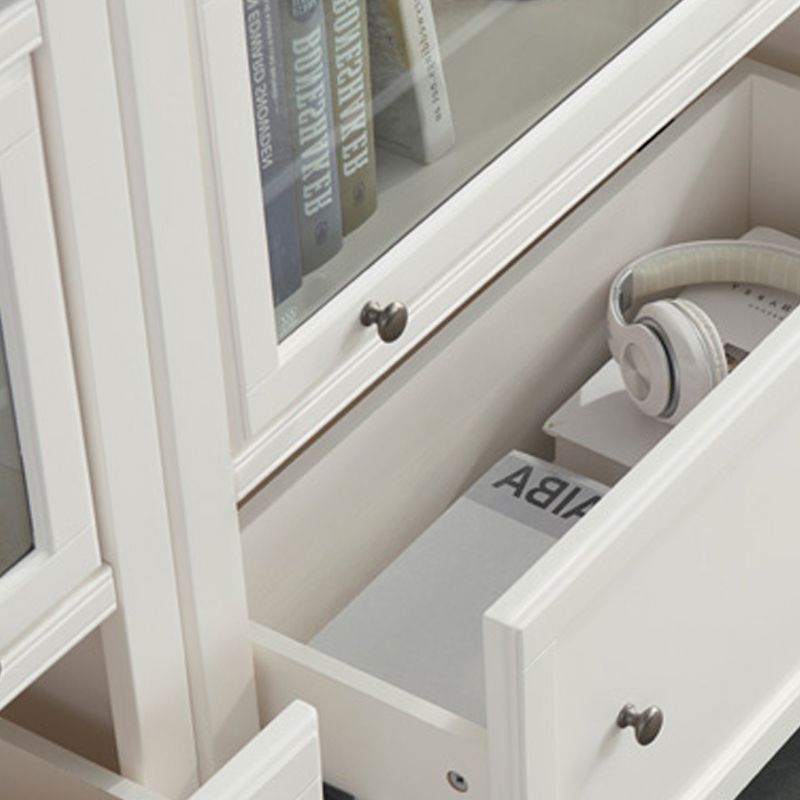 Contemporary Barrister Bookcase Closed Back Bookshelf with Drawer Clearhalo 'Bookcases' 'Furniture' 'furniture_bookcases' 'kitchen' 'kitchen_bookcases' 'Living Room Furniture' 'Office Furniture' 1200x1200_6ed09c46-1fc4-4c8b-805e-c422b2e87ad4