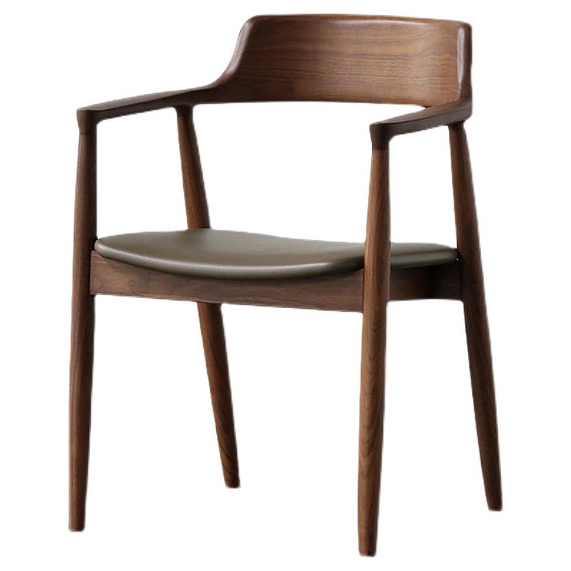 Modern Dining Arm Chair 22'' Wide Open Back Chair with 4 Wood Legs for Home Use Clearhalo ' kitchen&dining_furn' 'Dining Chairs' 'Dining Tables & Seating' 'dining_chair' 'furn' 'furn_dining_chair' 'Furniture' 'furniture_dining_chair' 'Kitchen & Dining Furniture' 'kitchen' 1200x1200_6ed1c0d2-c5b9-487f-98c3-07f0595f836c