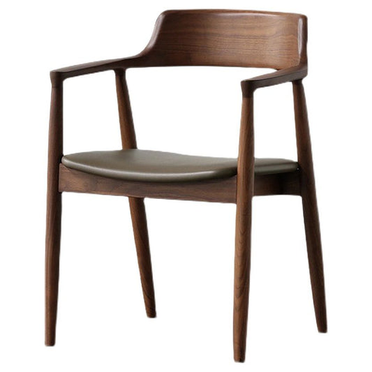 Modern Dining Arm Chair 22'' Wide Open Back Chair with 4 Wood Legs for Home Use Clearhalo ' kitchen&dining_furn' 'Dining Chairs' 'Dining Tables & Seating' 'dining_chair' 'furn' 'furn_dining_chair' 'Furniture' 'furniture_dining_chair' 'Kitchen & Dining Furniture' 'kitchen' 1200x1200_6ed1c0d2-c5b9-487f-98c3-07f0595f836c