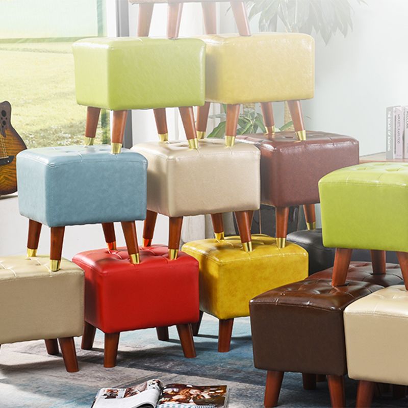 Dark Brown Leather Standard Square Stain Resistant Indoor Standard Clearhalo 'furn' 'furn_ottomans_poufs' 'Furniture' 'Living Room Furniture' 'Ottomans & Poufs' 'ottomans_poufs' 1200x1200_6ed1d785-3784-4536-967e-9ee8a00f3f62