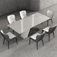 Modern Sintered Stone Dining Table Set with Rectangle Table and Metal Base Formal Dining Set Clearhalo 'Dining Room Sets' 'Dining Tables & Seating' 'dining_room_set' 'Furniture' 'furniture_dining_room_set' 'Kitchen & Dining Furniture' 'kitchen&dining_furn' 'kitchen' 1200x1200_6ed2dbb6-5c72-46a1-aef5-a2ac065e18c9