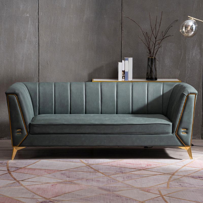 Faux Leather Modern Tuxedo Arm Sofa Standard Sofa with Sewn Pillow Back Clearhalo 'furn' 'furn_sofas' 'Furniture' 'Living Room Furniture' 'Sofa' 'sofas' 1200x1200_6ed51877-ae0e-4574-8259-941a3d55135e