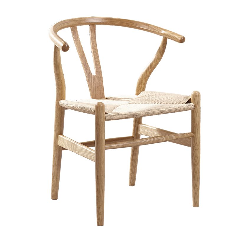 Scandinavian Dining Side Chair Natural Wishbone Dining Side Chair for Home Use Clearhalo ' kitchen&dining_furn' 'Dining Chairs' 'Dining Tables & Seating' 'dining_chair' 'furn' 'furn_dining_chair' 'Furniture' 'furniture_dining_chair' 'Kitchen & Dining Furniture' 'kitchen' 1200x1200_6ed5477e-6b42-4a85-acae-60bf2d6214b3
