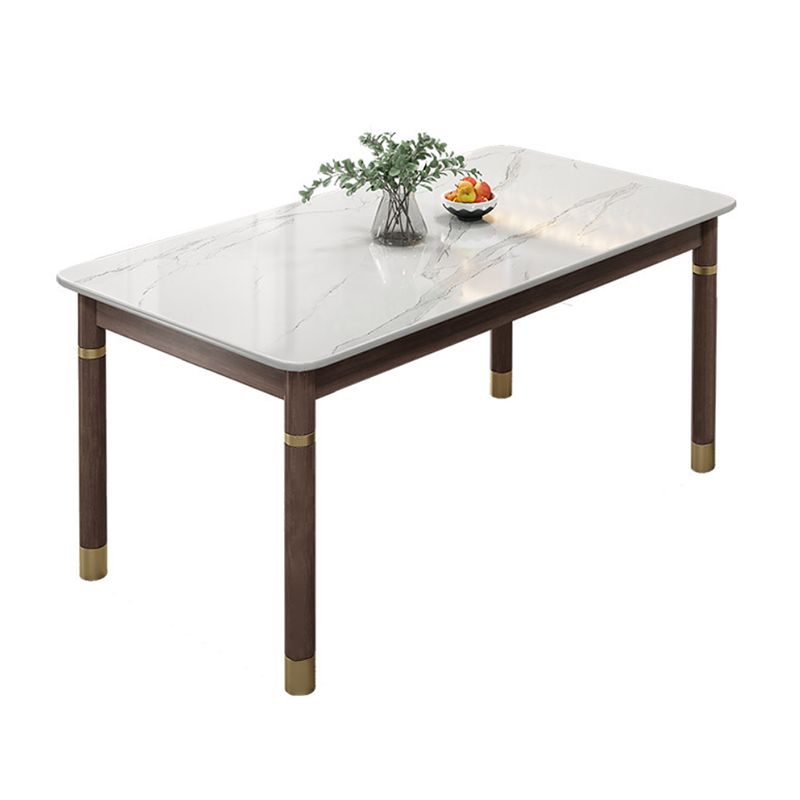 Medieval Modern Stone Dining Table 4 Rubber Legs Table for Dining Room