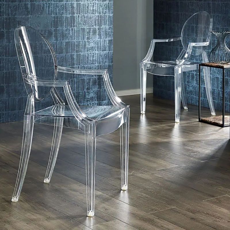 Modern Design Open Back Dining Side Chair Plastic Dining Arm Chair for Home Clearhalo ' kitchen&dining_furn' 'Dining Chairs' 'Dining Tables & Seating' 'dining_chair' 'furn' 'furn_dining_chair' 'Furniture' 'furniture_dining_chair' 'Kitchen & Dining Furniture' 'kitchen' 1200x1200_6ed6dbdb-ce08-4d1f-8c07-d930cbb41cea