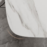 Contemporary Dining Set 1/4/5/7 Pcs Dining Table Set with Sintered Stone Top Clearhalo 'Dining Room Sets' 'Dining Tables & Seating' 'dining_room_set' 'furn' 'furn_dining_room_set' 'Furniture' 'Kitchen & Dining Furniture' 1200x1200_6ed9ef23-c6c3-42e5-83f4-703469e5bb2d