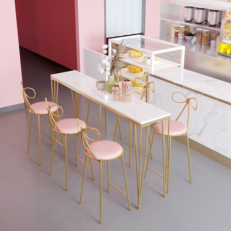 Metal Rectangular Table Modern Minimalist Milk Tea Shop Bar Table