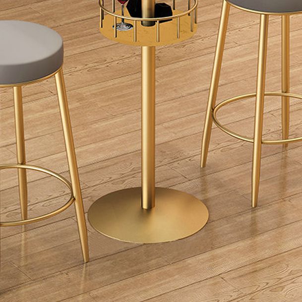 Contemporary Bar Dining Table Indoor Pedestal Marble Top Bar Height Table 42-Inch Top Clearhalo 'Bar Furniture' 'Bar Tables' 'bar_tables' 'furn' 'furn_bar_tables' 'Furniture' 'furniture_bar_tables' 'Kitchen & Dining Furniture' 'kitchen&dining_furn' 'kitchen' 1200x1200_6edc9ab7-5f56-4e49-a526-3adbeb9cdca4
