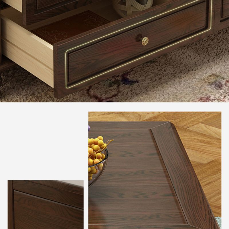 Traditional Wood TV Console Open Storage TV Media Stand with Drawers for Living Room Clearhalo 'furn' 'furn_tv_stands_entertainment_centers' 'Furniture' 'Living Room Furniture' 'TV Stands & Entertainment Centers' 'TV Stands & Media Storage Furniture' 'tv_stands_entertainment_centers' 1200x1200_6edd8622-e9dc-4863-9a45-6aa1f31be7b7