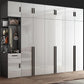 White Colour Wardrobe Contemporary Style Wooden Wardrobe Closet with Hinged Door