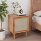 Wooden Night Table Modern Minimalist Bedside Table with Cabinet Clearhalo 'Bedroom Furniture' 'furn' 'furn_night_stand' 'Furniture' 'night_stand' 'Nightstands' 1200x1200_6edf8659-5bc0-4a38-925e-4ddfb0bf7d09