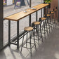 Indoor Bar Table Set Pine Solid Wood 1/7 Pcs Iron Base Bar Table and Stools Clearhalo 'Bar Furniture' 'furn' 'furn_home_bar_bar_sets' 'Furniture' 'Home Bars & Bar Sets' 'home_bar_bar_sets' 'Kitchen & Dining Furniture' 1200x1200_6ee103a6-c5c8-4154-8a4f-edb1e034568f