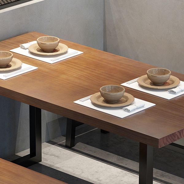 Industrial 1/2/3/5 Pieces Dining Set Rectangle Wood Dining Table for Dining Room