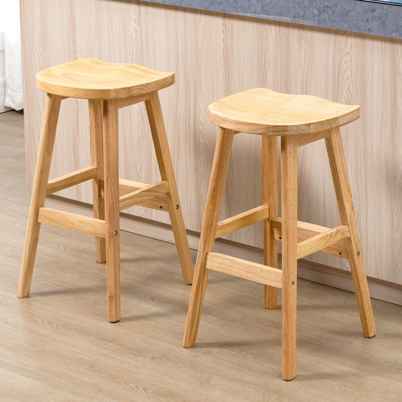 Tabouret de maison contemporain en bois massif en bois massif arrière sans tabouret