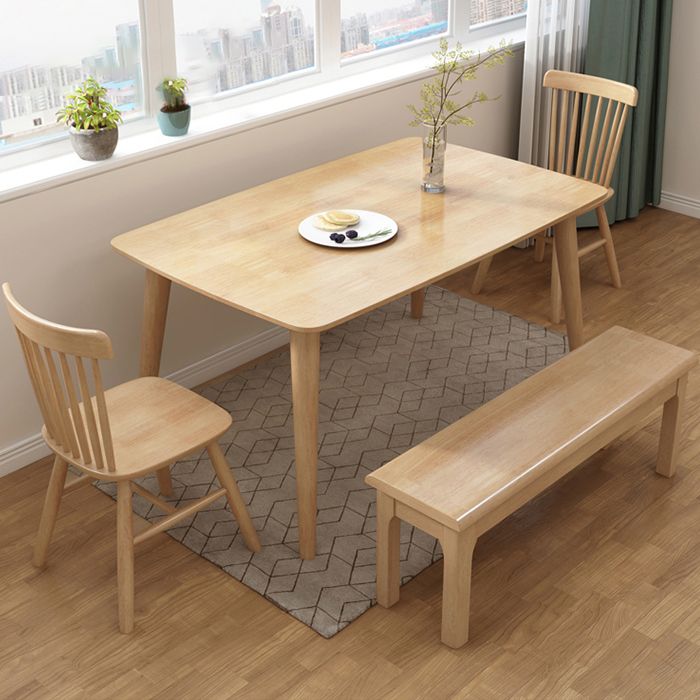 Glam Solid Wood Kitchen Dining Table Rectangle Shape Standard Dining Table with 4 Legs Base Clearhalo ' dining_table' 'Dining Tables & Seating' 'Dining Tables' 'furn' 'furn_dining_table' 'Furniture' 'furniture_dining_table' 'Kitchen & Dining Furniture' 'kitchen&dining_furn' 'kitchen' 'kitchen_dining_table' 1200x1200_6ee71cd0-2397-4f01-963f-ebb584751fc0
