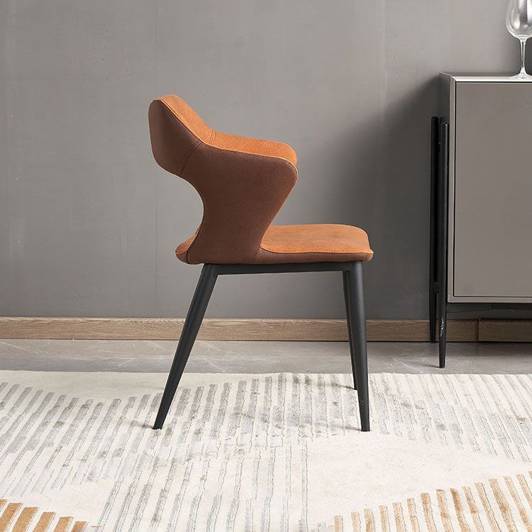 Open Back Dining Arm Chairs Upholstered Dining Armchairs with Metal Legs (Set of 2) Clearhalo ' kitchen&dining_furn' 'Dining Chairs' 'Dining Tables & Seating' 'dining_chair' 'furn' 'furn_dining_chair' 'Furniture' 'furniture_dining_chair' 'Kitchen & Dining Furniture' 'kitchen' 1200x1200_6ee72bd2-a55a-466c-b3db-b4461c04ef43