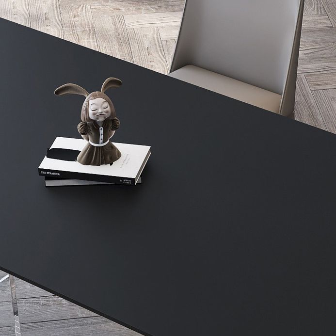 Rectangular Stone Dining Table Modern White-black Furniture with Acrylic Double Pedestal Clearhalo 'Dining Tables & Seating' 'Dining Tables' 'dining_table' 'furn' 'furn_dining_table' 'Furniture' 'Kitchen & Dining Furniture' 1200x1200_6ee7e554-563f-4e96-974f-a4daff38af28