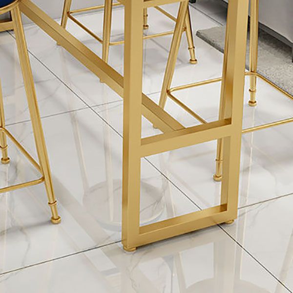 Glam Style 1/2/5 Pieces Faux Marble Bar Table Set Fixed Table Counter Set for Home Use Clearhalo 'Bar Furniture' 'furn' 'furn_home_bar_bar_sets' 'Furniture' 'Home Bars & Bar Sets' 'home_bar_bar_sets' 'Kitchen & Dining Furniture' 1200x1200_6ee7e7e4-0889-46b5-8716-260229fb7b0e