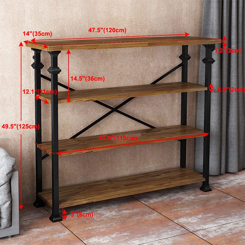 13.78"W Bookcase Industrial Style Open Back Bookcase for Study Room Home Office Clearhalo 'Bookcases' 'furn' 'furn_bookcases' 'Furniture' 'furniture_bookcases' 'kitchen' 'kitchen_bookcases' 'Living Room Furniture' 'Office Furniture' 1200x1200_6ee85ded-662c-4d51-be1a-777bed007eee