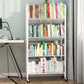 Contemporary Style Metal Bookcase Wheel Bookshelf for Home Office