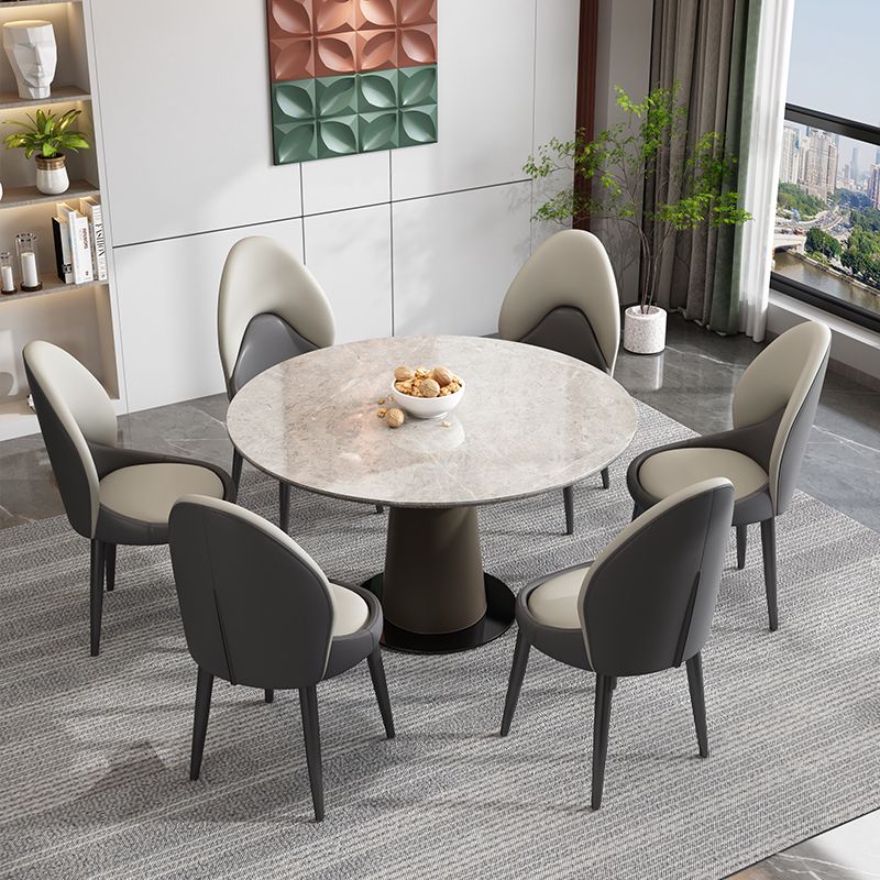 Modern Style Side Chair Indoor Solid Back Metal Upholstered Dining Room Chair (Set of 2) Clearhalo ' kitchen&dining_furn' 'Dining Chairs' 'Dining Tables & Seating' 'dining_chair' 'furn' 'furn_dining_chair' 'Furniture' 'furniture_dining_chair' 'Kitchen & Dining Furniture' 'kitchen' 1200x1200_6eeb5d8d-1f20-467d-b287-704606b4fa6b