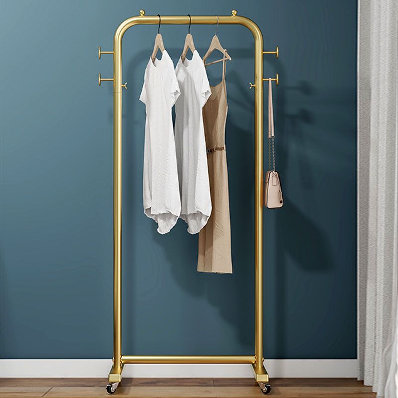Gorgeous Metal Coat Rack Simple Plian Coat Hooks Coat Rack With Castors ...