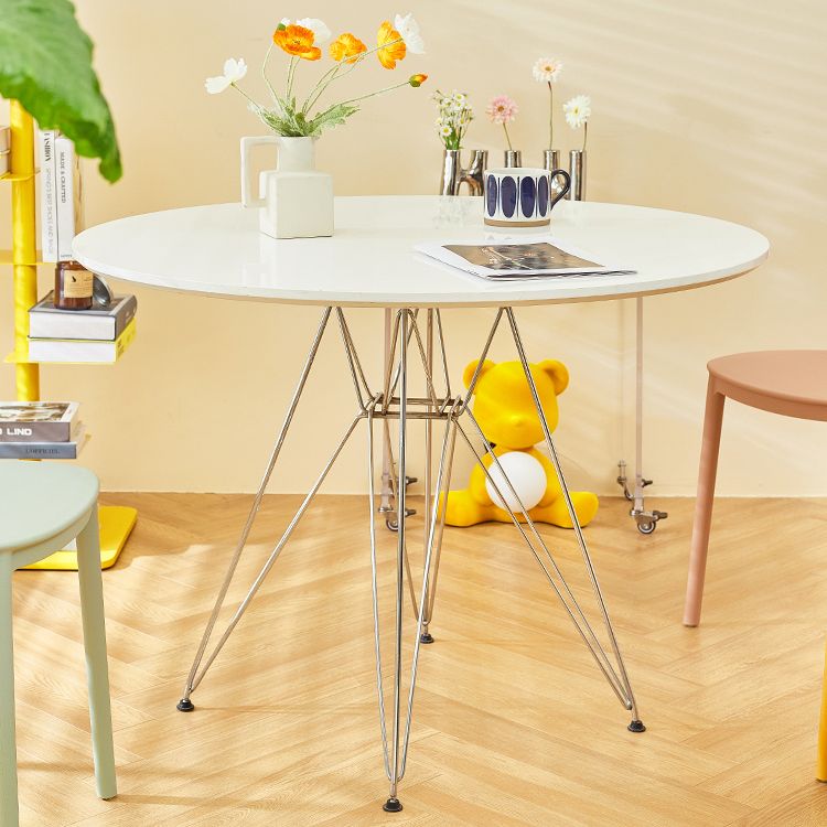 Modern Style Dining Table Round Dining Table with Metal Base for Home Use Clearhalo ' dining_table' 'Dining Tables & Seating' 'Dining Tables' 'Furniture' 'furniture_dining_table' 'Kitchen & Dining Furniture' 'kitchen&dining_furn' 'kitchen' 'kitchen_dining_table' 1200x1200_6eed7802-7b40-484c-a8fe-c69897d0cc4f