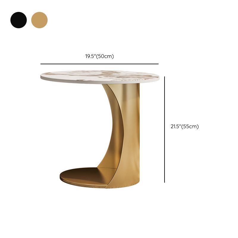 Round Coffee Table Cross Legs Coffee Table Set with Metal Legs Clearhalo 'Coffee & Accent Tables' 'Coffee Tables' 'coffee_tables' 'furn' 'furn_coffee_tables' 'Furniture' 'Living Room Furniture' 1200x1200_6eedb269-5e61-476d-965d-8b1a957fc226